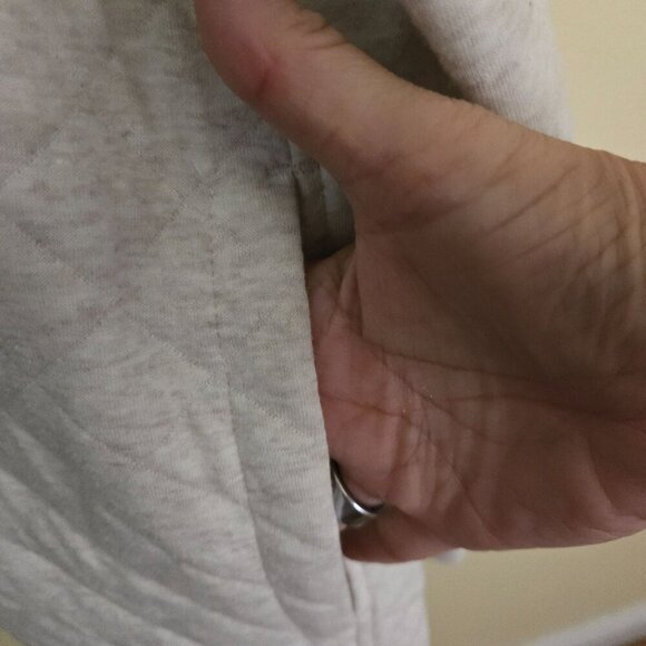 Techstyles Quilted Snap Front Shacket Pockets Size L - Picture 4 of 7